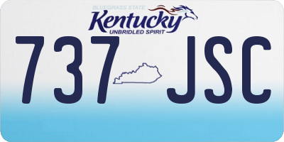 KY license plate 737JSC