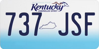 KY license plate 737JSF