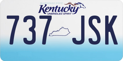 KY license plate 737JSK
