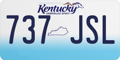 KY license plate 737JSL