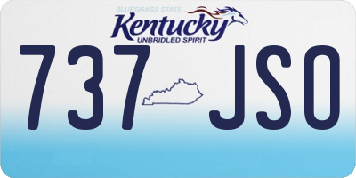 KY license plate 737JSO