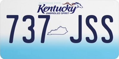 KY license plate 737JSS