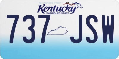 KY license plate 737JSW