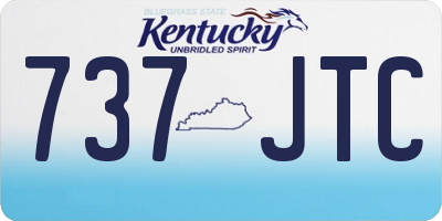 KY license plate 737JTC