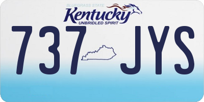 KY license plate 737JYS