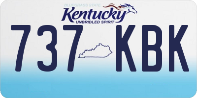 KY license plate 737KBK