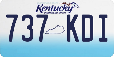 KY license plate 737KDI