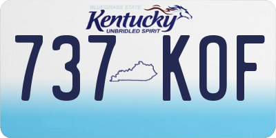 KY license plate 737KOF