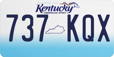 KY license plate 737KQX