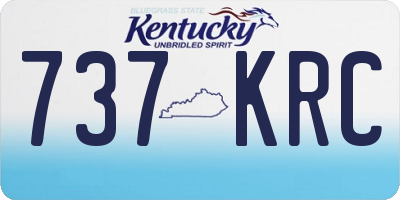 KY license plate 737KRC