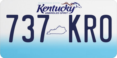KY license plate 737KRO
