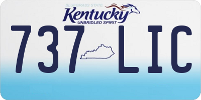 KY license plate 737LIC