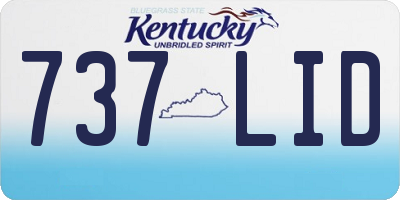 KY license plate 737LID