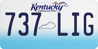 KY license plate 737LIG