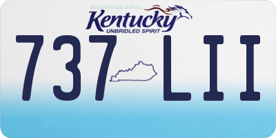 KY license plate 737LII