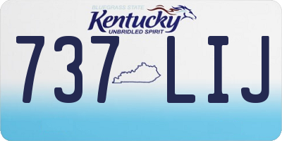 KY license plate 737LIJ