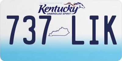 KY license plate 737LIK