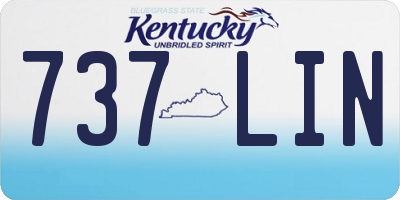 KY license plate 737LIN