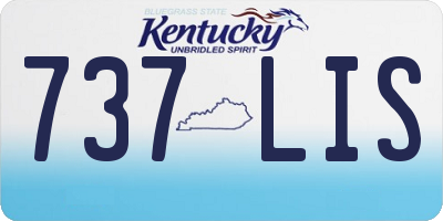 KY license plate 737LIS