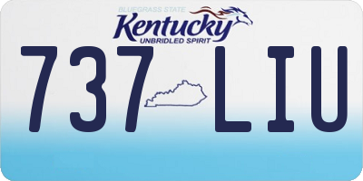 KY license plate 737LIU