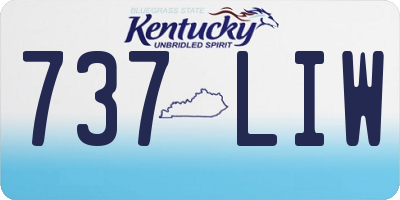KY license plate 737LIW