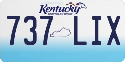 KY license plate 737LIX
