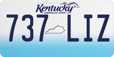 KY license plate 737LIZ