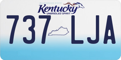 KY license plate 737LJA