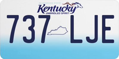 KY license plate 737LJE