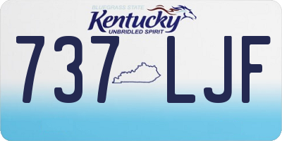 KY license plate 737LJF