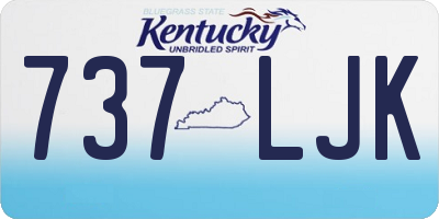 KY license plate 737LJK