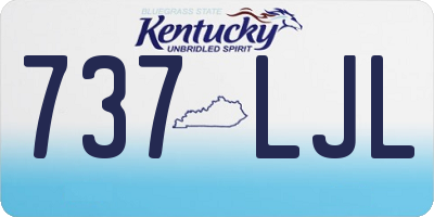 KY license plate 737LJL