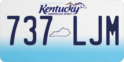 KY license plate 737LJM