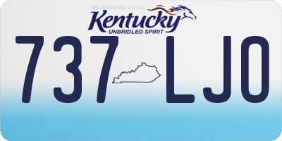 KY license plate 737LJO