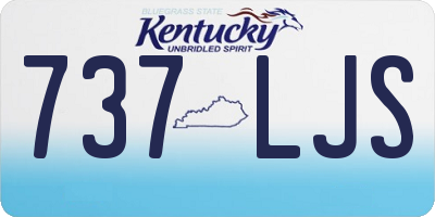 KY license plate 737LJS