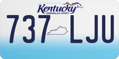 KY license plate 737LJU