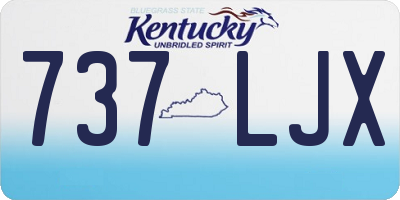 KY license plate 737LJX