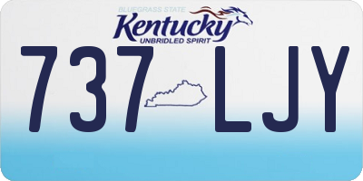 KY license plate 737LJY