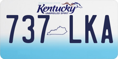 KY license plate 737LKA