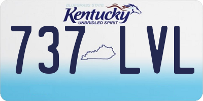 KY license plate 737LVL
