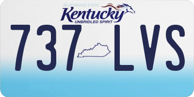 KY license plate 737LVS