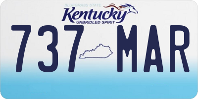 KY license plate 737MAR