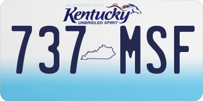 KY license plate 737MSF
