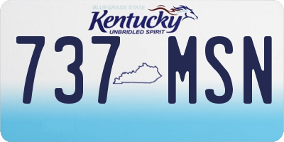 KY license plate 737MSN