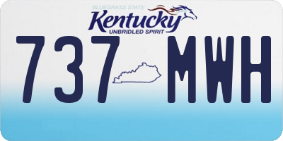 KY license plate 737MWH