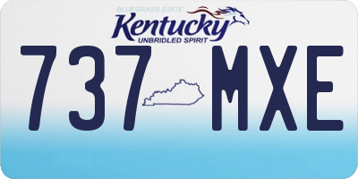 KY license plate 737MXE