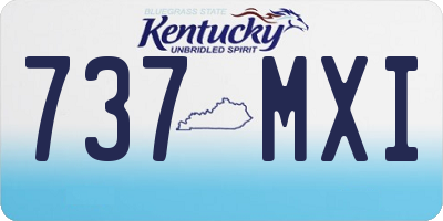 KY license plate 737MXI