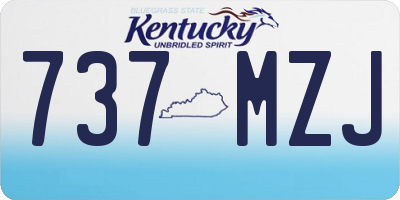 KY license plate 737MZJ