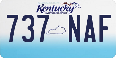 KY license plate 737NAF