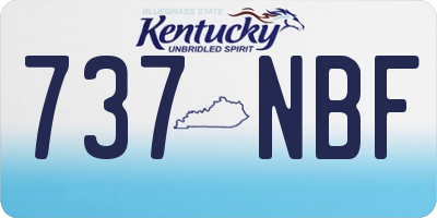 KY license plate 737NBF